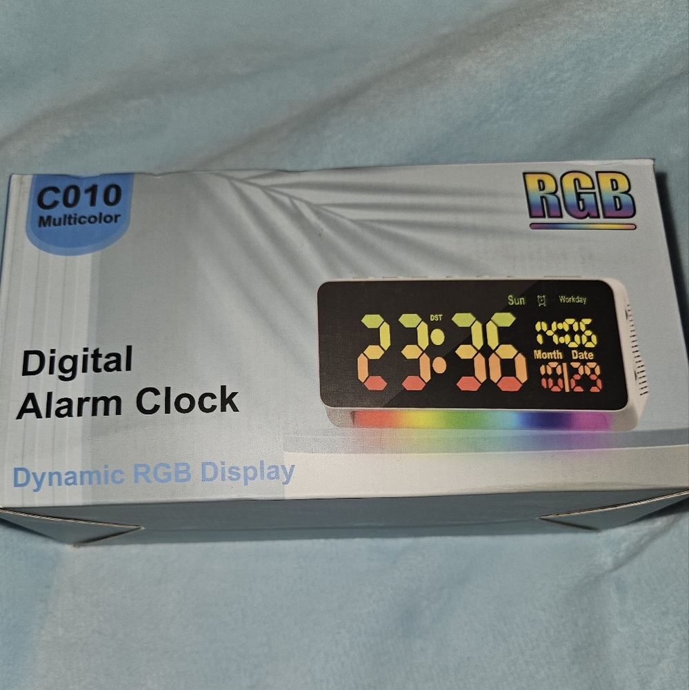 New RGB C010 Multicolor Digital Alarm Clock